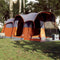 vidaXL - Tunneltent - 8-persoons - waterdicht - grijs - en - oranje