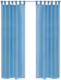 vidaXL - Turquoise - Vitrage - 140 - x - 245 - cm - 2 - stuks
