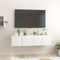 vidaXL - TV-hangkasten - 2 - st - 60x30x30 - cm - hoogglans - wit