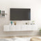 vidaXL - TV-hangkasten - 3 - st - 60x30x30 - cm - hoogglans - wit