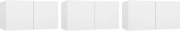 vidaXL - TV-hangkasten - 3 - st - 60x30x30 - cm - wit
