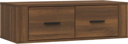 vidaXL - Tv-hangmeubel - 80x36x25 - cm - bewerkt - hout - bruin - eikenkleur
