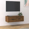 vidaXL - Tv-hangmeubel - 80x36x25 - cm - bewerkt - hout - bruin - eikenkleur