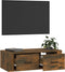 vidaXL - Tv-hangmeubel - 80x36x25 - cm - bewerkt - hout - gerookt - eikenkleurig
