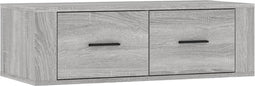 vidaXL - Tv-hangmeubel - 80x36x25 - cm - bewerkt - hout - grijs - sonoma - eikenkleur