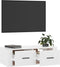 vidaXL - Tv-hangmeubel - 80x36x25 - cm - bewerkt - hout - hoogglans - wit