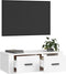 vidaXL - Tv-hangmeubel - 80x36x25 - cm - bewerkt - hout - wit