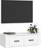 vidaXL - Tv-hangmeubel - 80x36x25 - cm - bewerkt - hout - wit