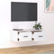 vidaXL - Tv-hangmeubel - 80x36x25 - cm - bewerkt - hout - wit