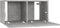 vidaXL - Tv-hangmeubelen - 2 - st - 60x30x30 - cm - betongrijs
