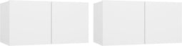 vidaXL - Tv-hangmeubelen - 2 - st - 60x30x30 - cm - wit
