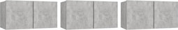 vidaXL - Tv-hangmeubelen - 3 - st - 60x30x30 - cm - betongrijs