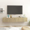 vidaXL - Tv-hangmeubelen - 3 - st - 60x30x30 - cm - sonoma - eikenkleurig