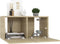 vidaXL - Tv-hangmeubelen - 3 - st - 60x30x30 - cm - sonoma - eikenkleurig