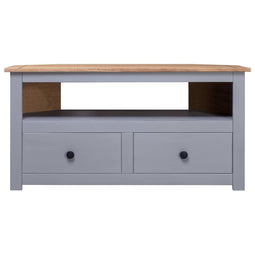 vidaXL - Tv-hoekkast - Panama - Range - 93x49x49 - cm - massief - grenenhout - grijs