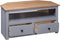 vidaXL - Tv-hoekkast - Panama - Range - 93x49x49 - cm - massief - grenenhout - grijs