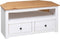 vidaXL - Tv-hoekkast - Panama - Range - 93x49x49 - cm - massief - grenenhout - wit