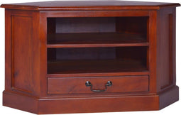 vidaXL - Tv-hoekmeubel - massief - mahoniehout - klassiek - bruin
