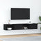 vidaXL - Tv-kasten - 2 - st - 80x31x25,5 - cm - spaanplaat - zwart - eikenkleurig