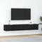 vidaXL - Tv-kasten - 2 - st - 80x31x25,5 - cm - spaanplaat - zwart - eikenkleurig