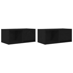 vidaXL - Tv-kasten - 60x31x25,5 - cm - spaanplaat - zwart - eikenkleurig