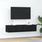 vidaXL - Tv-kasten - 60x31x25,5 - cm - spaanplaat - zwart - eikenkleurig