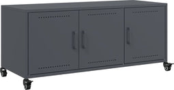 vidaXL - Tv-meubel - 100,5x39x43,5 - cm - staal - antracietkleurig