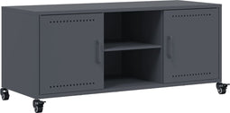 vidaXL - Tv-meubel - 100,5x39x43,5 - cm - staal - antracietkleurig