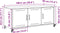 vidaXL - Tv-meubel - 100,5x39x43,5 - cm - staal - antracietkleurig