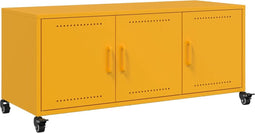 vidaXL - Tv-meubel - 100,5x39x43,5 - cm - staal - mosterdgeel