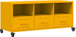 vidaXL - Tv-meubel - 100,5x39x43,5 - cm - staal - mosterdgeel