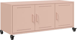 vidaXL - Tv-meubel - 100,5x39x43,5 - cm - staal - roze