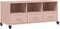 vidaXL - Tv-meubel - 100,5x39x43,5 - cm - staal - roze