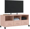 vidaXL - Tv-meubel - 100,5x39x43,5 - cm - staal - roze