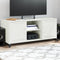 vidaXL - Tv-meubel - 100,5x39x43,5 - cm - staal - wit