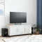 vidaXL - Tv-meubel - 100,5x39x43,5 - cm - staal - wit