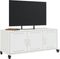 vidaXL - Tv-meubel - 100,5x39x43,5 - cm - staal - wit