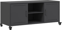 vidaXL - Tv-meubel - 100,5x39x43,5 - cm - staal - zwart