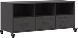 vidaXL - Tv-meubel - 100,5x39x43,5 - cm - staal - zwart
