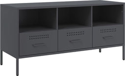 vidaXL - Tv-meubel - 100,5x39x50,5 - cm - staal - antracietkleurig