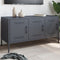 vidaXL - Tv-meubel - 100,5x39x50,5 - cm - staal - antracietkleurig