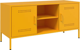 vidaXL - Tv-meubel - 100,5x39x50,5 - cm - staal - mosterdgeel