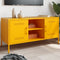 vidaXL - Tv-meubel - 100,5x39x50,5 - cm - staal - mosterdgeel