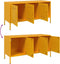 vidaXL - Tv-meubel - 100,5x39x50,5 - cm - staal - mosterdgeel