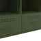 vidaXL - Tv-meubel - 100,5x39x50,5 - cm - staal - olijfgroen