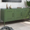 vidaXL - Tv-meubel - 100,5x39x50,5 - cm - staal - olijfgroen