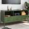 vidaXL - Tv-meubel - 100,5x39x50,5 - cm - staal - olijfgroen