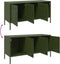 vidaXL - Tv-meubel - 100,5x39x50,5 - cm - staal - olijfgroen