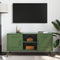 vidaXL - Tv-meubel - 100,5x39x50,5 - cm - staal - olijfgroen