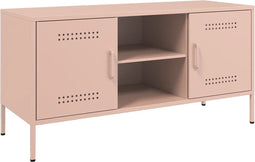 vidaXL - Tv-meubel - 100,5x39x50,5 - cm - staal - roze